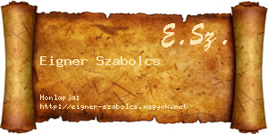 Eigner Szabolcs névjegykártya